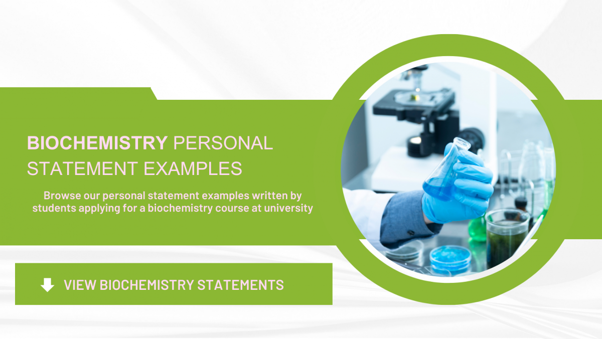 biochemistry personal statement examples